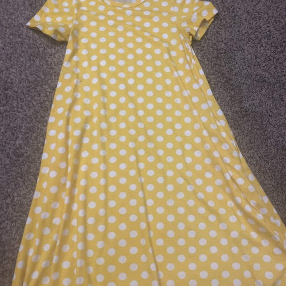 LuLaRoe Dresses & Skirts - LuLaRoe Yellow Polka Dot Dress